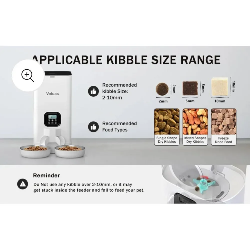 VOLUAS Automatic Cat Feeder For Two Cats